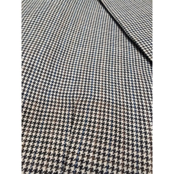 Lauren Ralph Lauren Mens Blazer 48R Brown Houndstooth 100% Wool Sport Coat - Picture 3 of 9